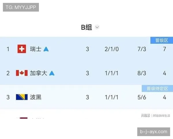 波黑B组排名回顾：小组第三仍进入淘汰赛